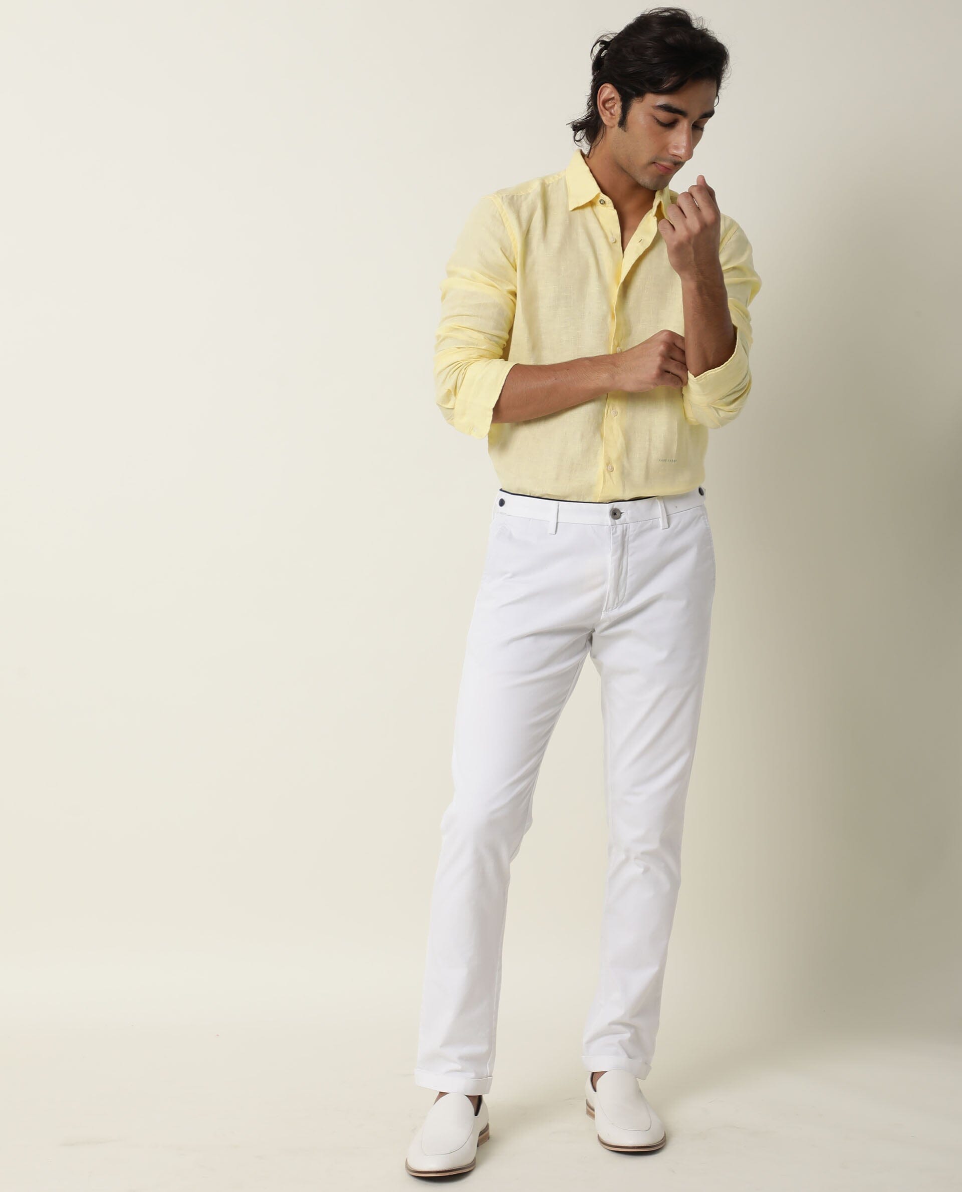 Yellow kurta with white pants set – Lagorii Kids